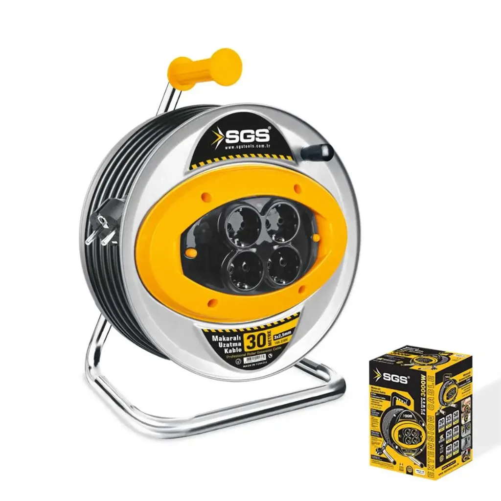 SGS Metal Makaralı Uzatma Kablosu 32,5 30M.webp