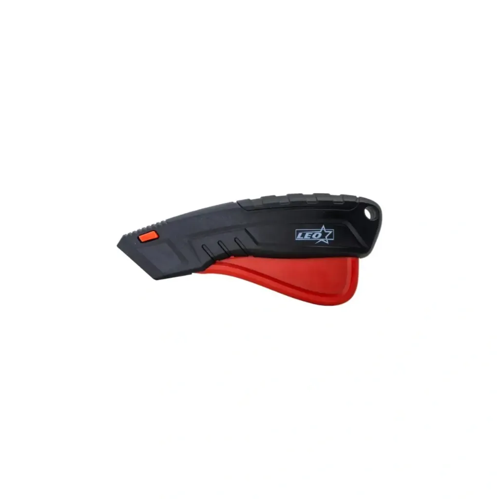 [L.00815] Leo SX-9607 Otomatik Geri Çekmeli Emniyetli Halıcı Tip Maket Bıçağı