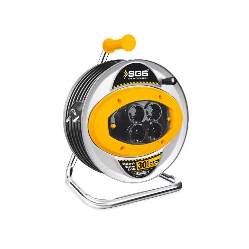 SGS Electrical Extension Metal Reel 3x2.5 30M