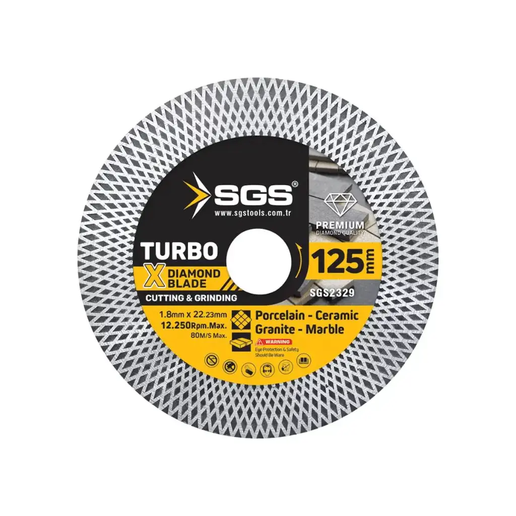 SGS Turbo X Elmas Hassas Kesici ve Taşlayıcı 125mm