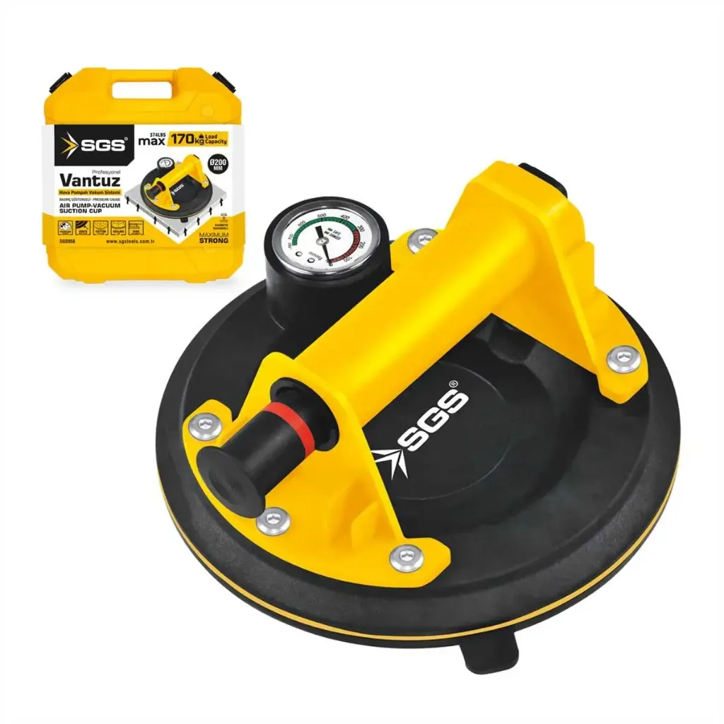 [SGS958] SGS Professional Vacuum Pump Suction Cup with Pressure Gauges