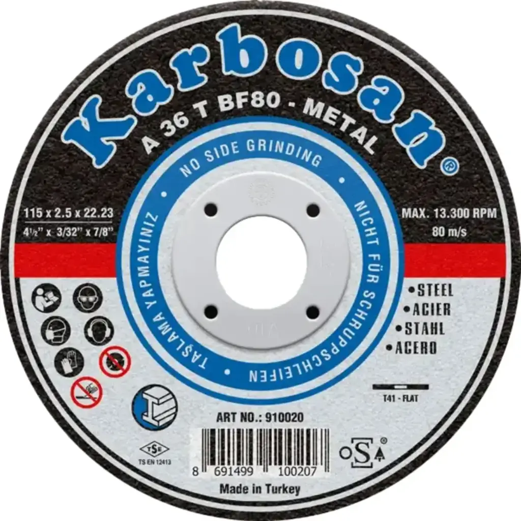 [910910] Karbosan Metal Cut-Off Disc 115x3,0x22,23