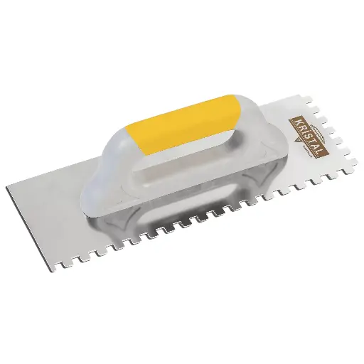 [36122] Kristal Square Notched Trowel Closed Plastic Handle 40cm 12x12